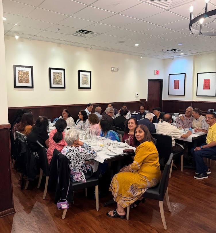 Guests gathered in the private party room at Himalayan Restaurant Niles for a friends gathering