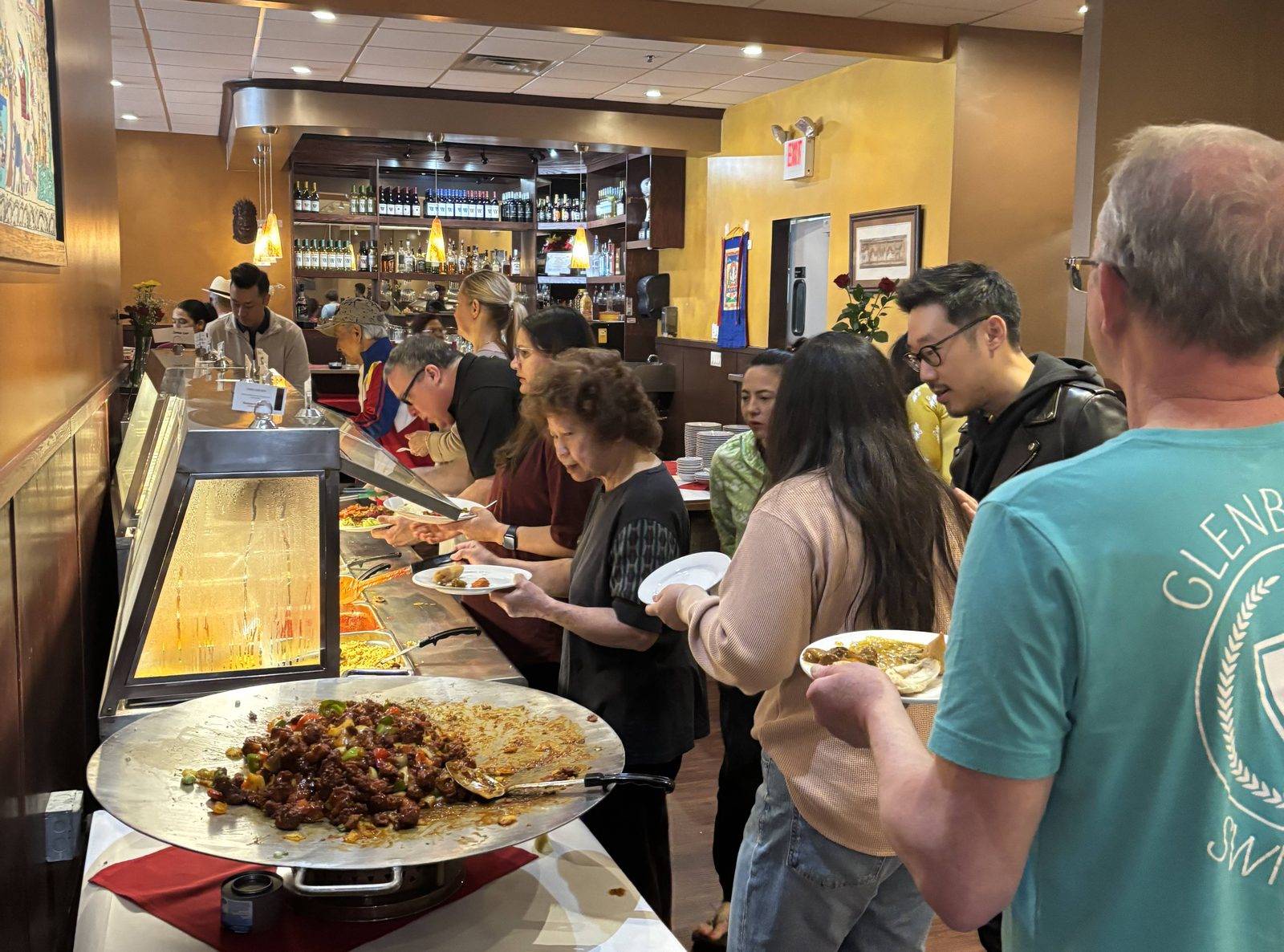 Grand lunch buffet spread at Himalayan Restaurant Niles, IL