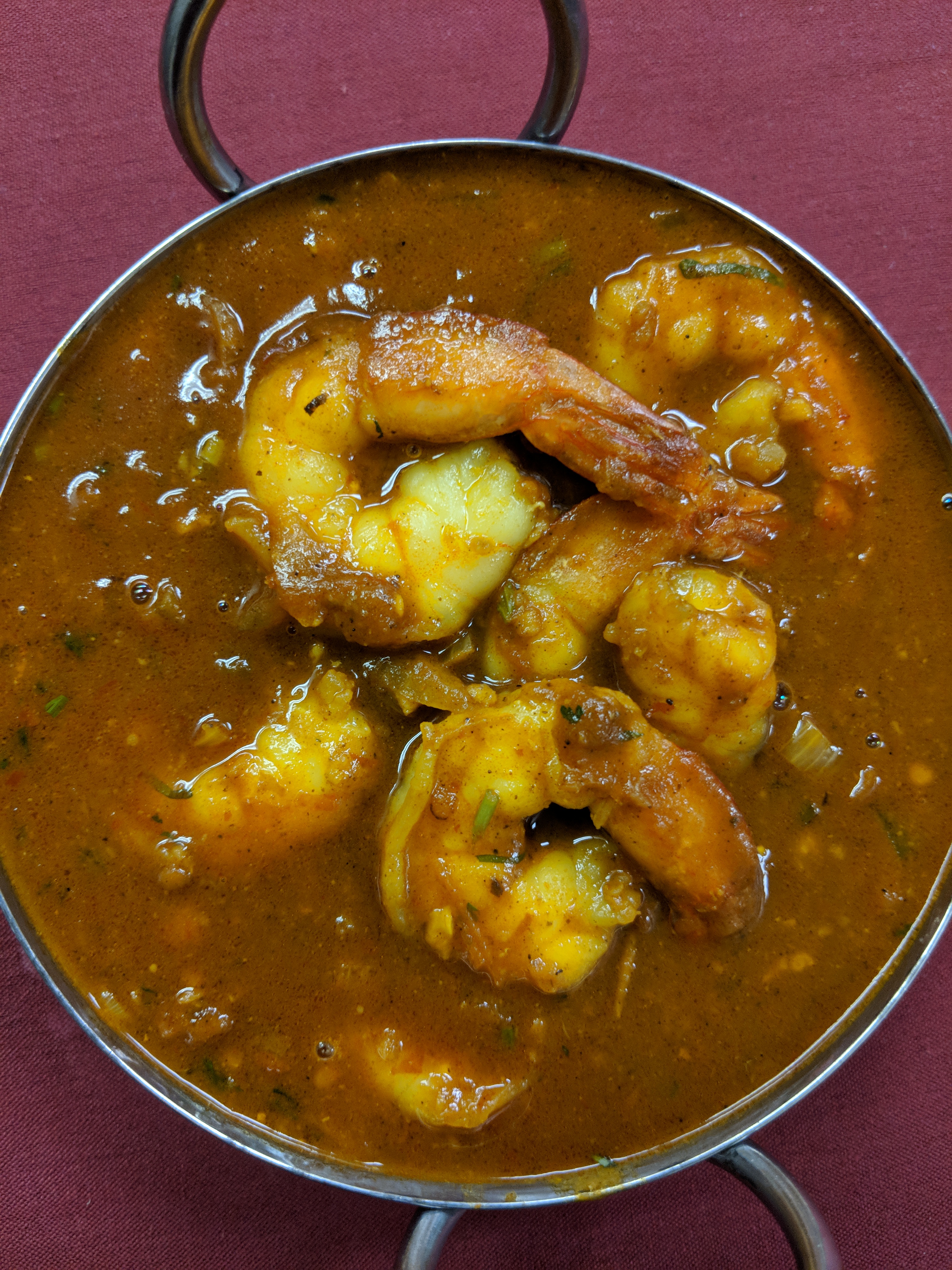 Shrimp Curry — Shrimp cooked in a classic Himalayan curry sauce, at Himalayan Restaurant
