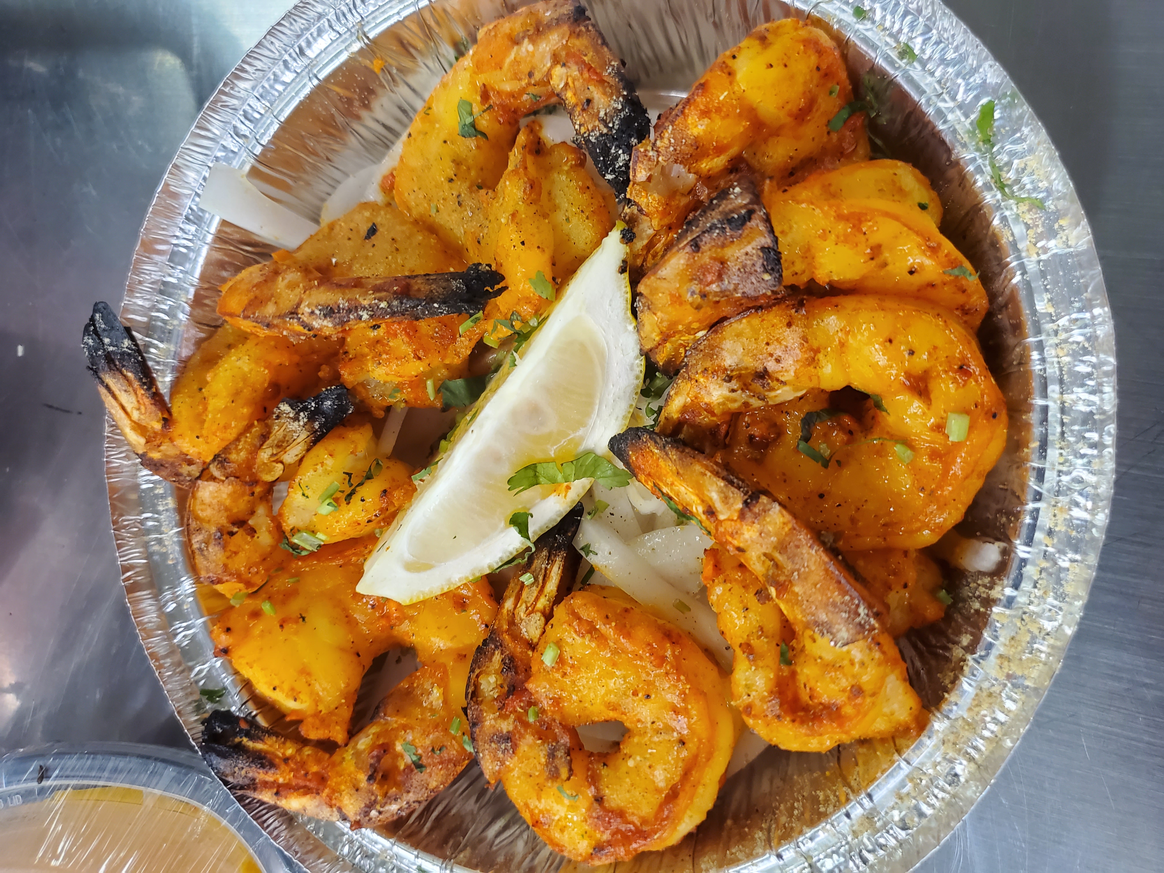 Tandoori Shrimp — Jumbo shrimp marinated in Himalayan spices, roasted in the clay — at Himalayan Restaurant